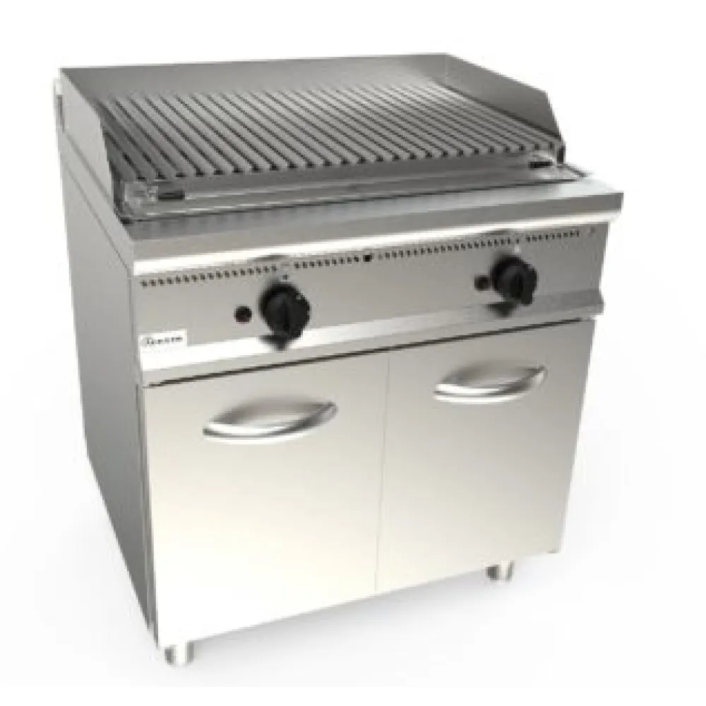 Gas lava stone grill surface with cabinet E7/BS2BC
