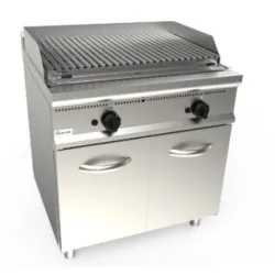 Gas lava stone grill surface with cabinet E7/BS2BC
