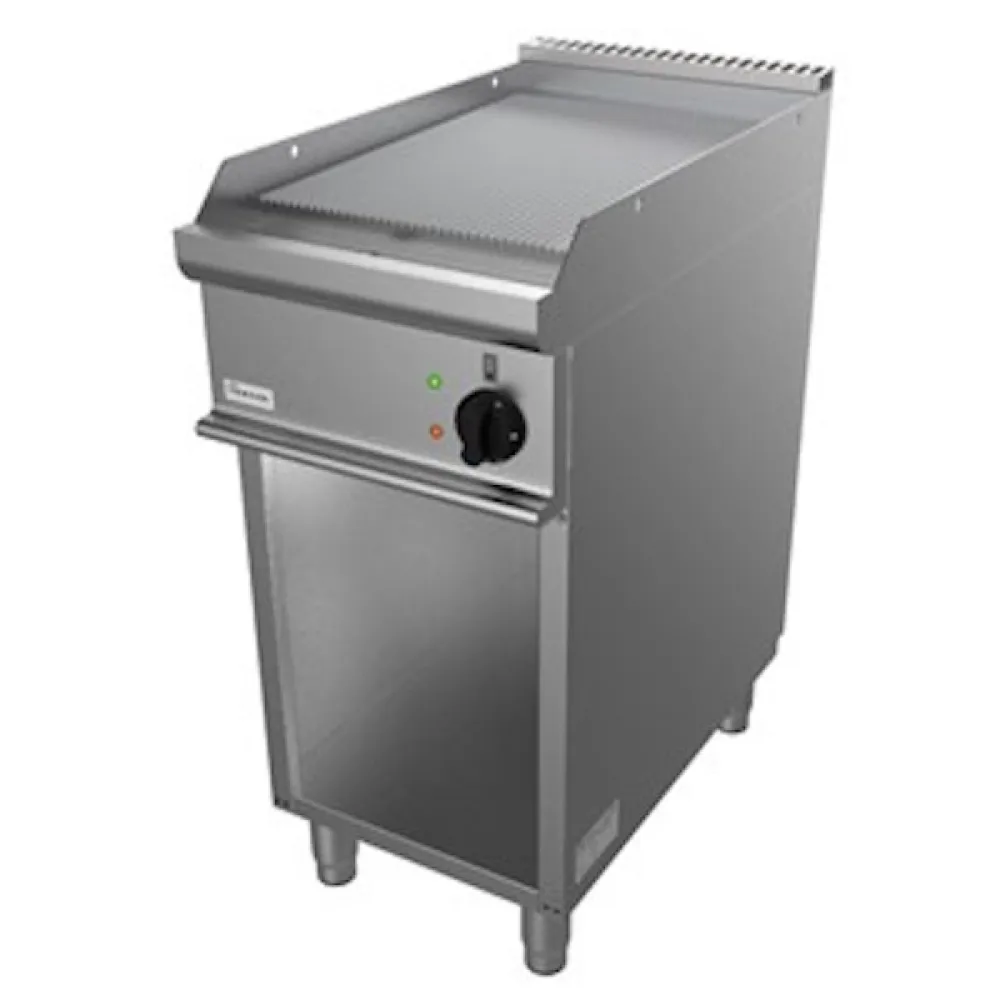 Electric ribbed grill plate with neutral cabinet EASY 700 E7/KTE1BARK