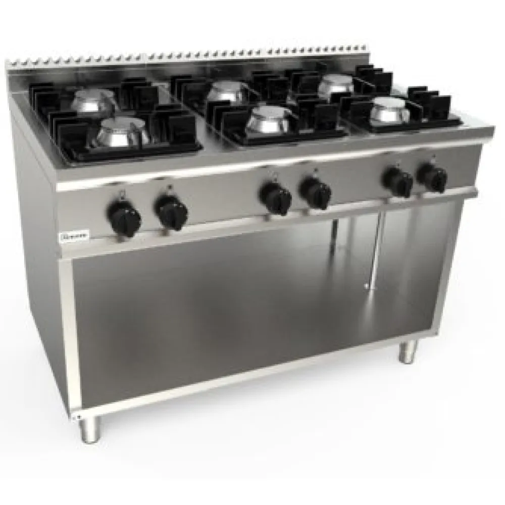 Solid top gas range with neutral cabinet LADY 700 L7/KUPG6BA.6M