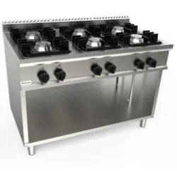 Solid top gas range with neutral cabinet LADY 700 L7/KUPG6BA.6M