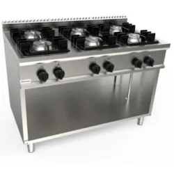 Solid top gas range with neutral cabinet LADY 700 L7/KUPG6BA.6G