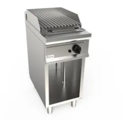 Lavastone ribbed gas griddle with neutral cabinet L7/BS1BA