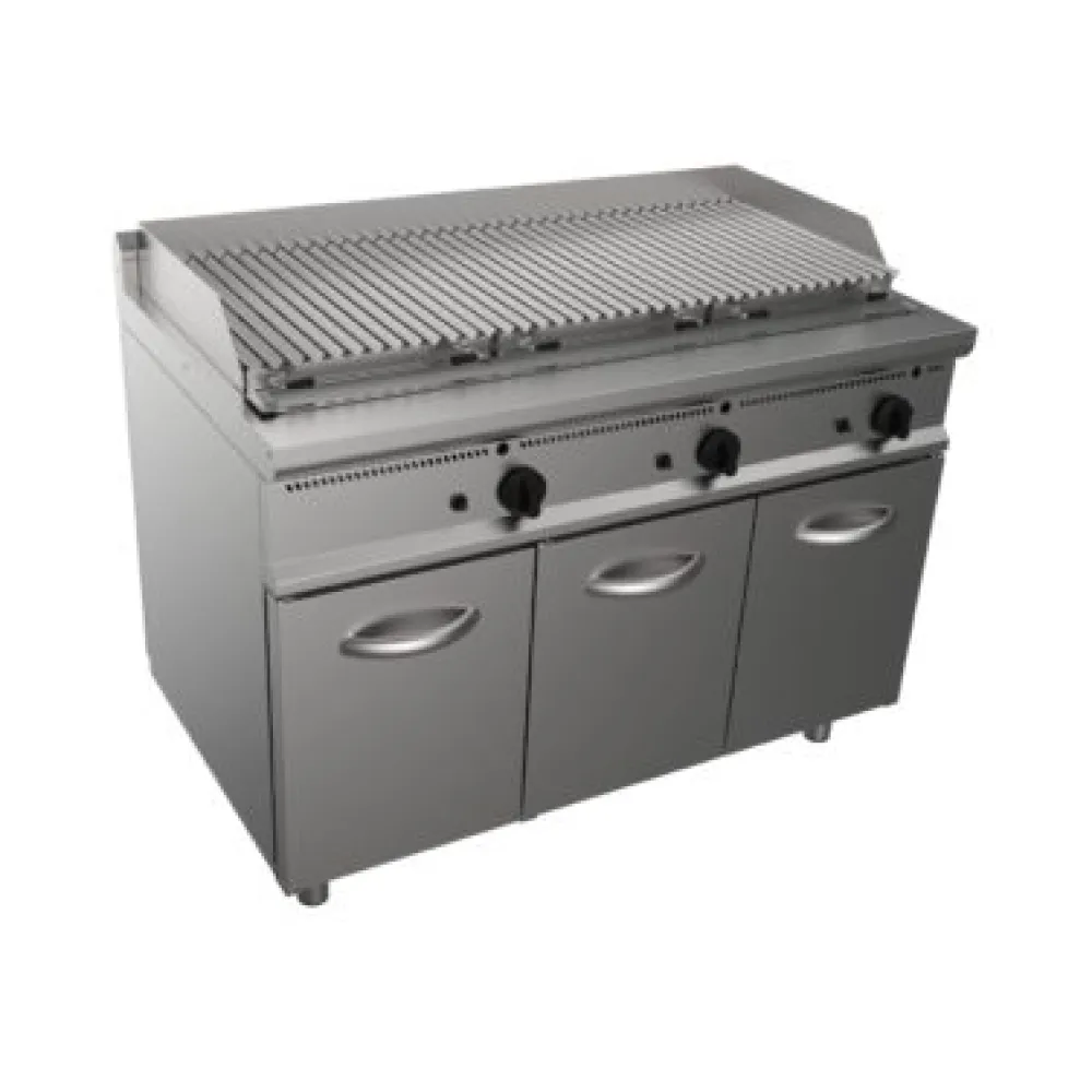 Lavastone ribbed gas griddle with cabinet L7/BS3BC2