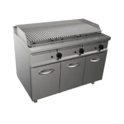 Lavastone ribbed gas griddle with cabinet L7/BS3BC2