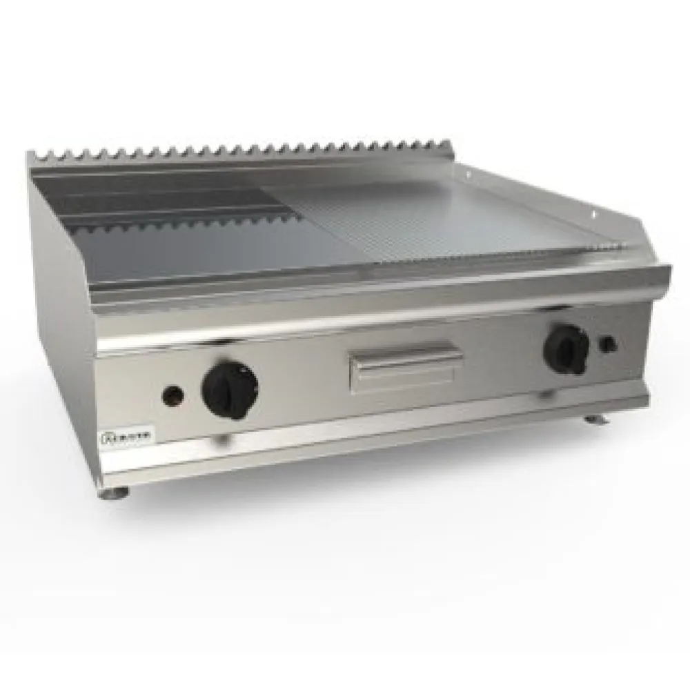 Gas smooth-ribbed grill surface LADY 700 L7/FTG2BBMC