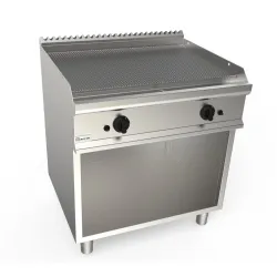 Gas ribbed grill surface with neutral cabinet LADY 700 L7/KTG2BARC
