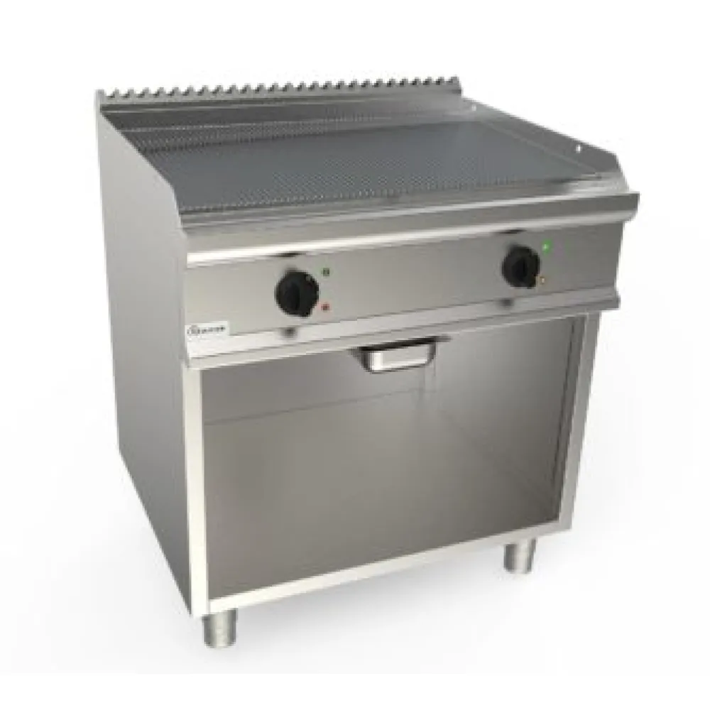 Electric ribbed grill surface with neutral cabinet LADY 700 L7/KTE2BARC