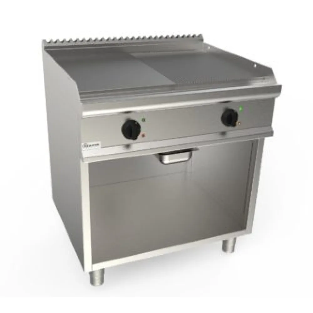 Electric ribbed-smooth grill surface with neutral cabinet LADY 700 L7/KTE2BAMC