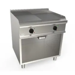 Electric ribbed-smooth grill surface with neutral cabinet LADY 700 L7/KTE2BAMC
