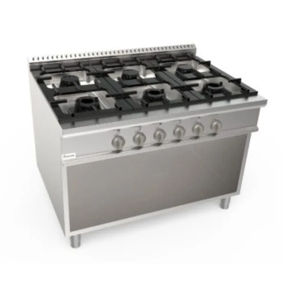 Solid top gas range with neutral cabinet LADYQ 900 LQ/CUG6BA.6G