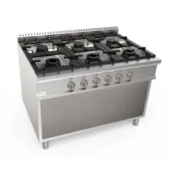 Solid top gas range with neutral cabinet LADYQ 900 LQ/CUG6BA.6G
