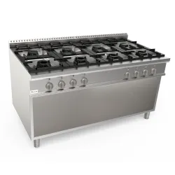Solid top gas range with neutral cabinet LADYQ 900 LQ/CUG8BA.8G