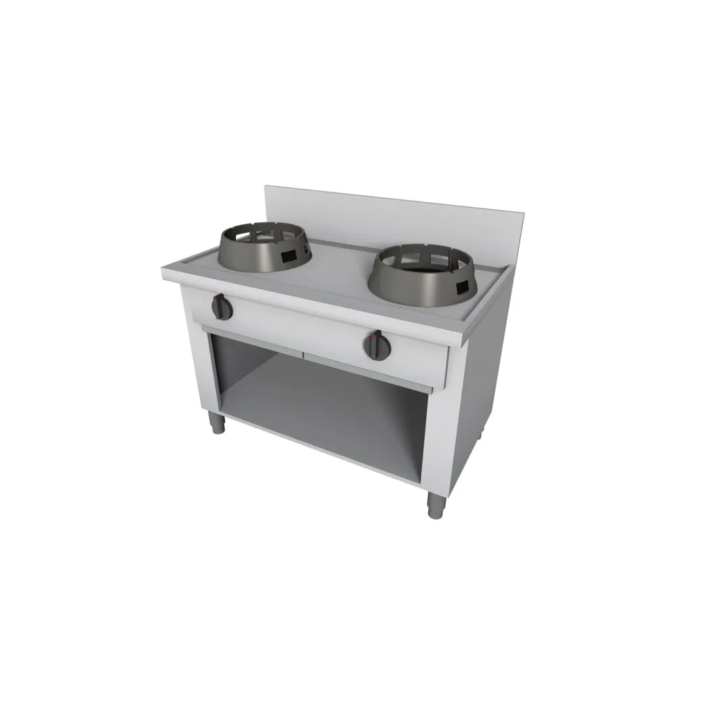 Wok gaz cooking stove with neutral cabinet 1000x700mm LS02100070BA
