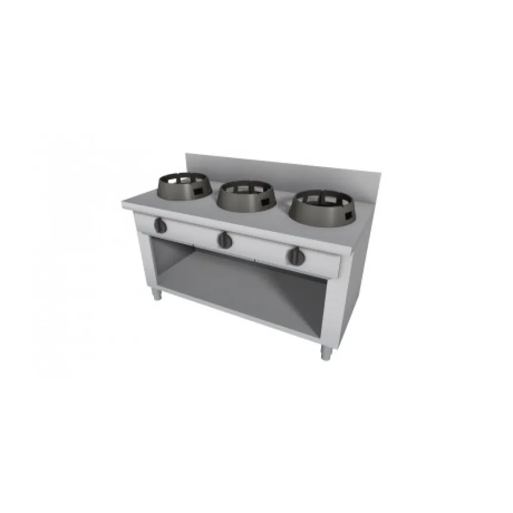 Wok gaz cooking stove with neutral cabinet 1500x700mm LS03150070BA