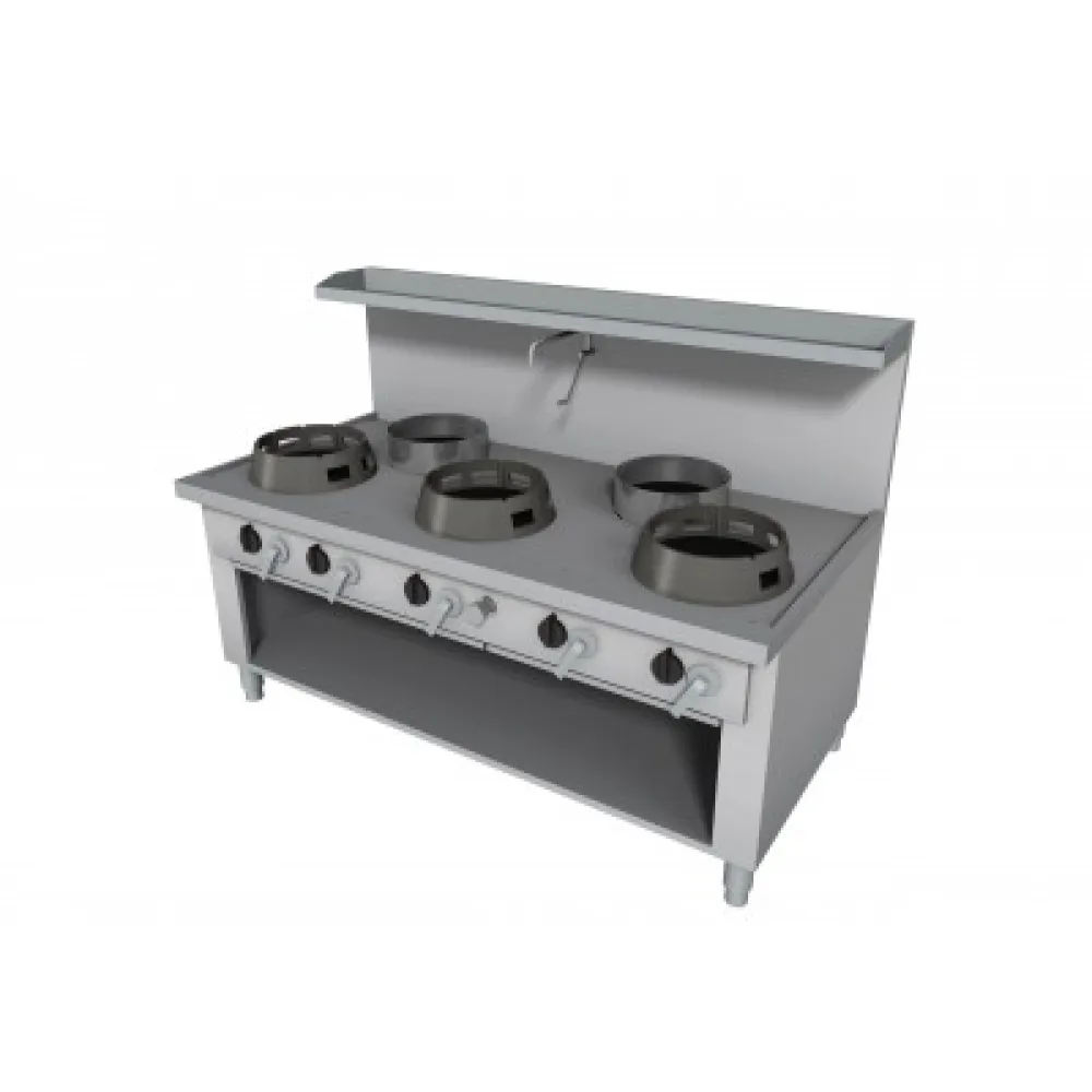 Wok gaz cooking stove with neutral cabinet 1800x900mm FS05180090BA
