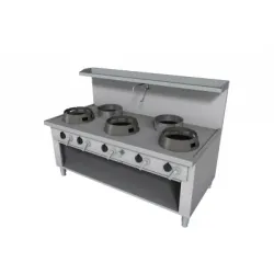 Wok gaz cooking stove with neutral cabinet 1800x900mm FS05180090BA