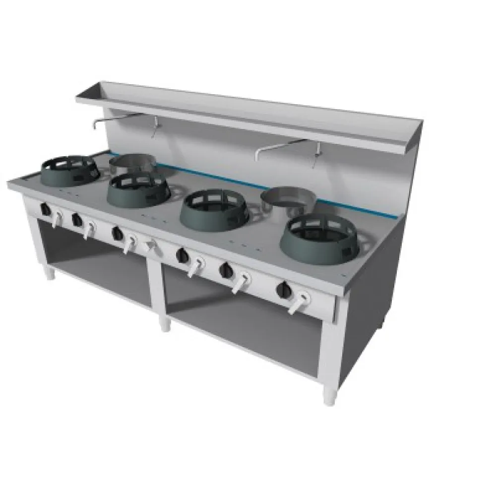 Wok gaz cooking stove with neutral cabinet 2300x900mm FS06230090BA