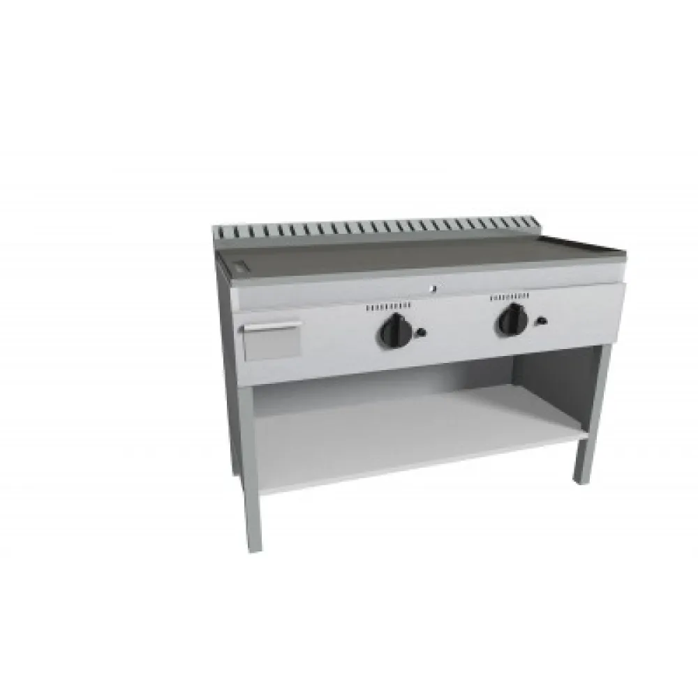 Gas smooth grill surface with neutral cabinet FRY-TOP FTSPS/2GK.BA