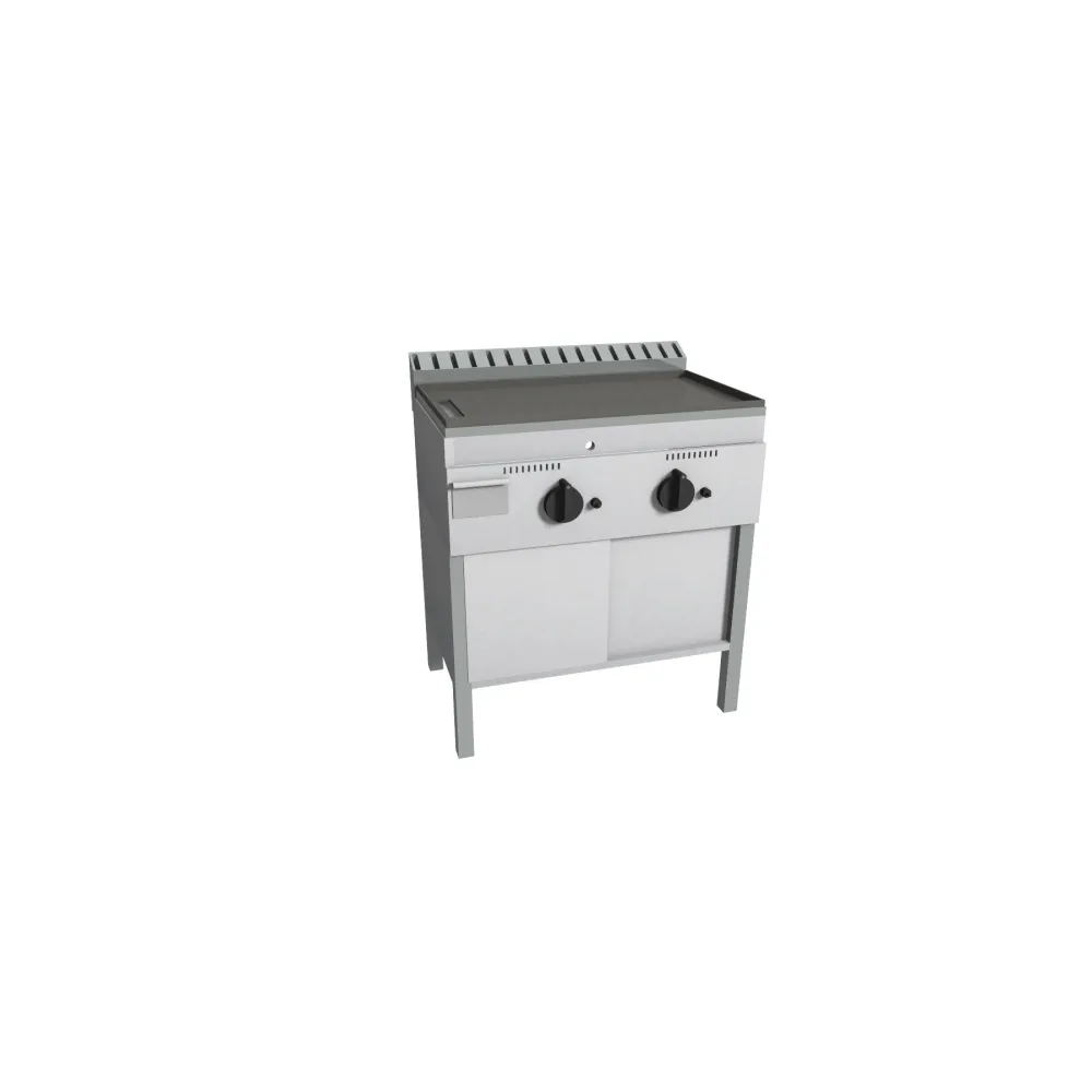 Gas smooth grill surface with sliding doors FRY-TOP FTSPS/1G1PK.BC