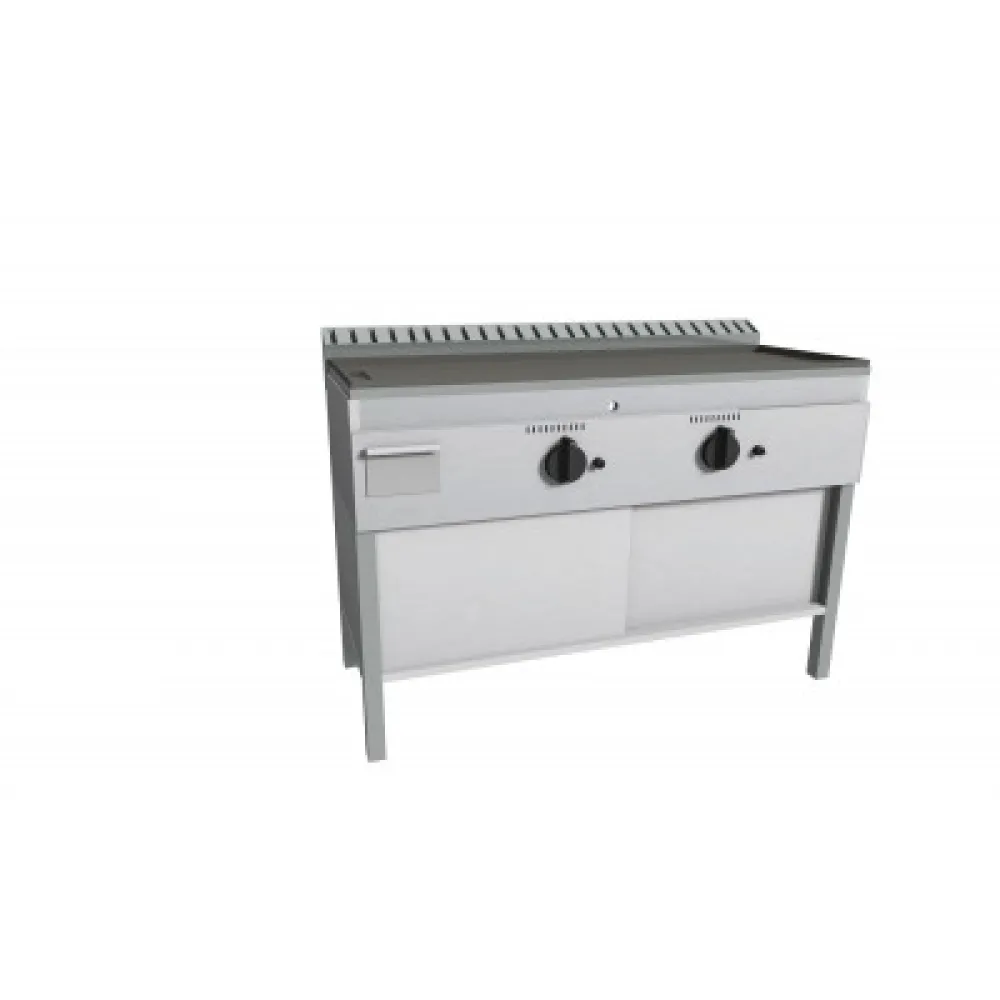 Electric smooth fry-top with sliding doors FRY-TOP FTSPS/102EK.BC