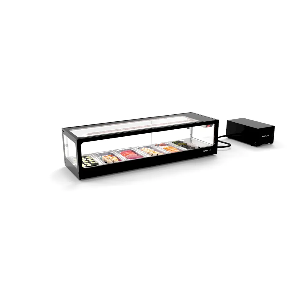 LOGIC SUSHI VTLG6SGR refrigerated display case with remote cooling unit