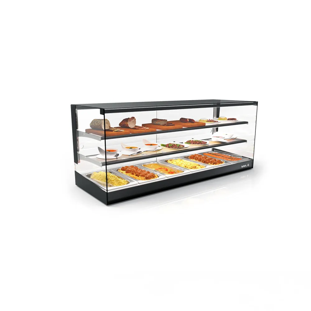 Hot display case for GN containers LOGIC TRIPLE CLO26B-2