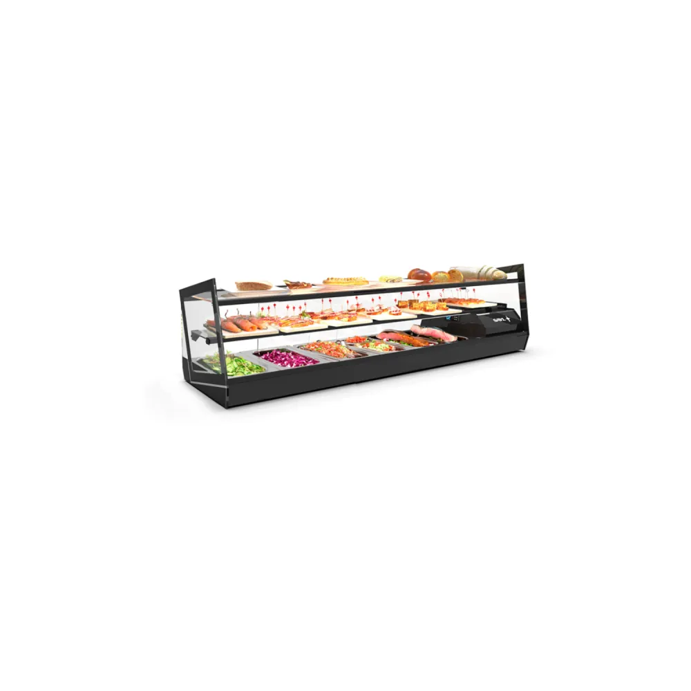Refrigerated display case for GN trays KUBE VCKB6