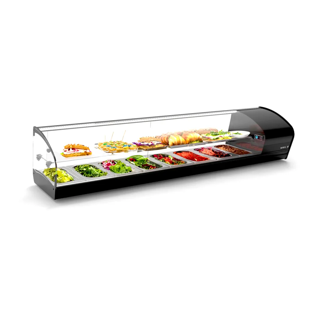 Refrigerated display case for GN trays SHARK COMPACTA 2P SK28