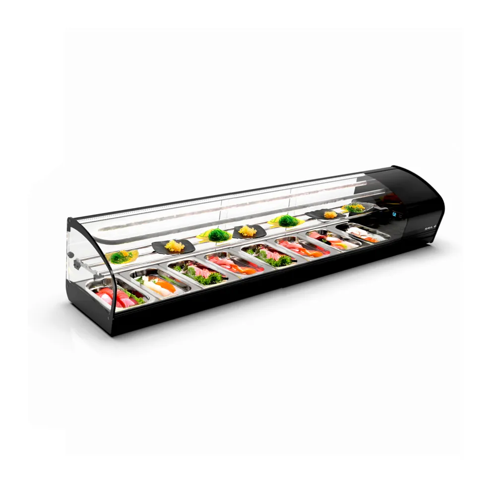 Refrigerated display case for GN trays SHARK SUSHI 2P SK28S