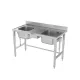 Metal table with adjustable height and sink 2200