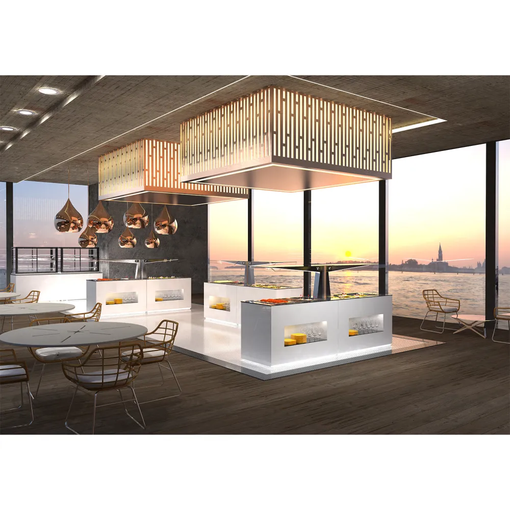 Buffet display case with neutral surface BUNV