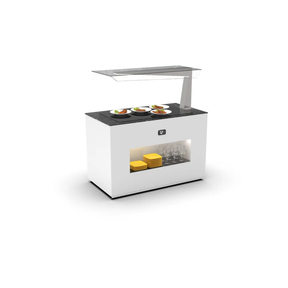 Buffet with heated glass surface BUCA