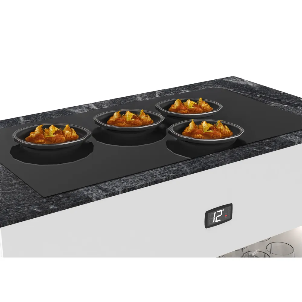 Buffet display case with heated glass surface BUCV