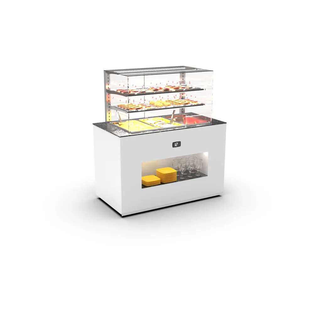 Heated buffet display case for GN containers BUB150V