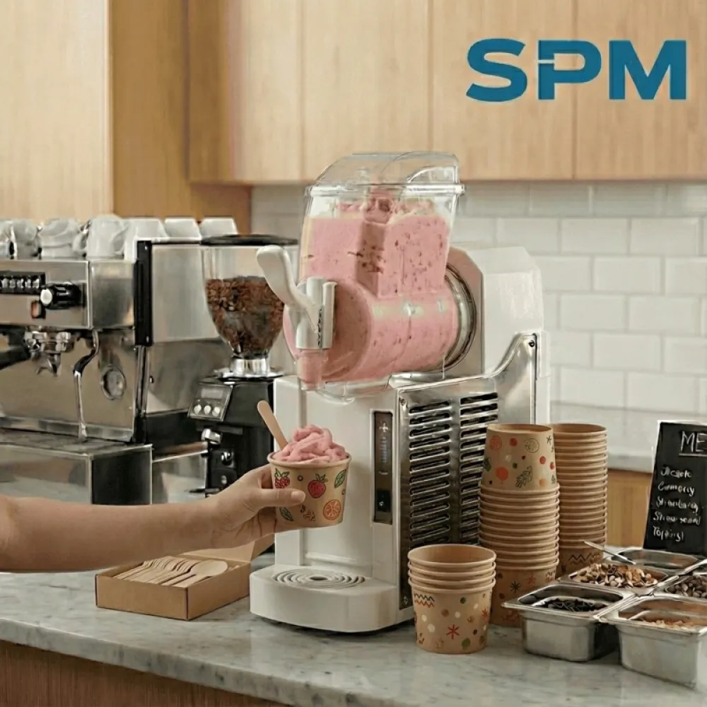 SPM-ICE NINA 2 Ice Cream Machine – 2+2 L Countertop Dispenser