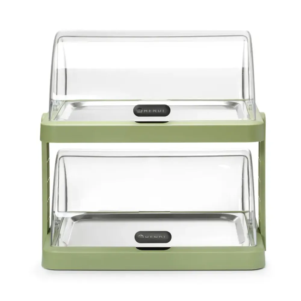 Double Cold Display Chiller with Roll-Top Lid - Elegant Design