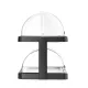 HENDI Double Refrigerated Display Well with Roll-Top Lid 480×355×(H)480 mm, Black