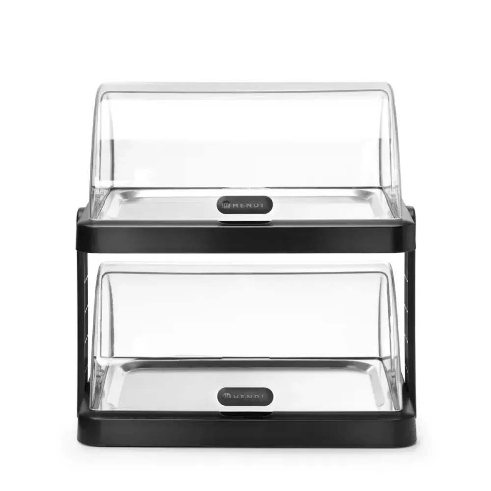Stylish Cold Display Chafing Dish with Roll-Top Lid