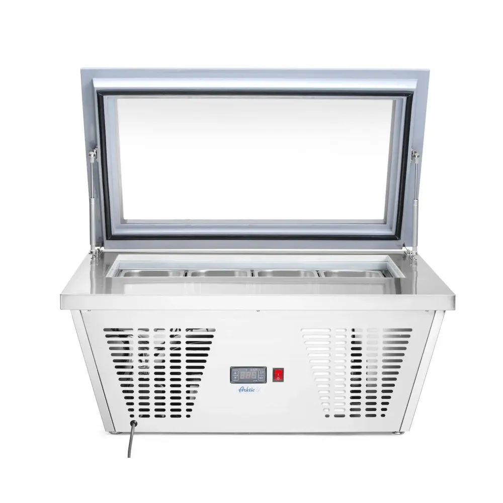 Commercial Stainless Steel Freezer with Adjustable Temperature