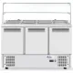 3-Door Refrigerated Worktop with Glass Top