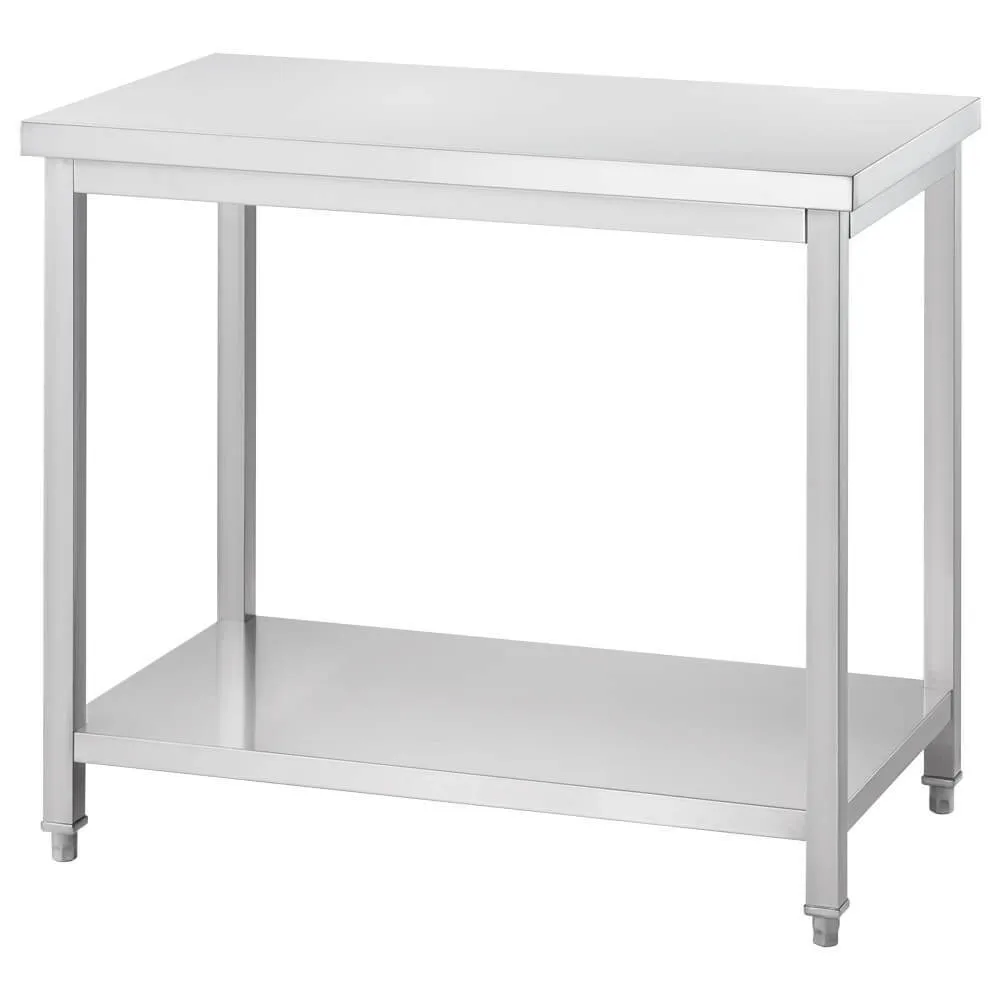 Gredil stainless-steel central work table with shelf 600×700×850 mm
