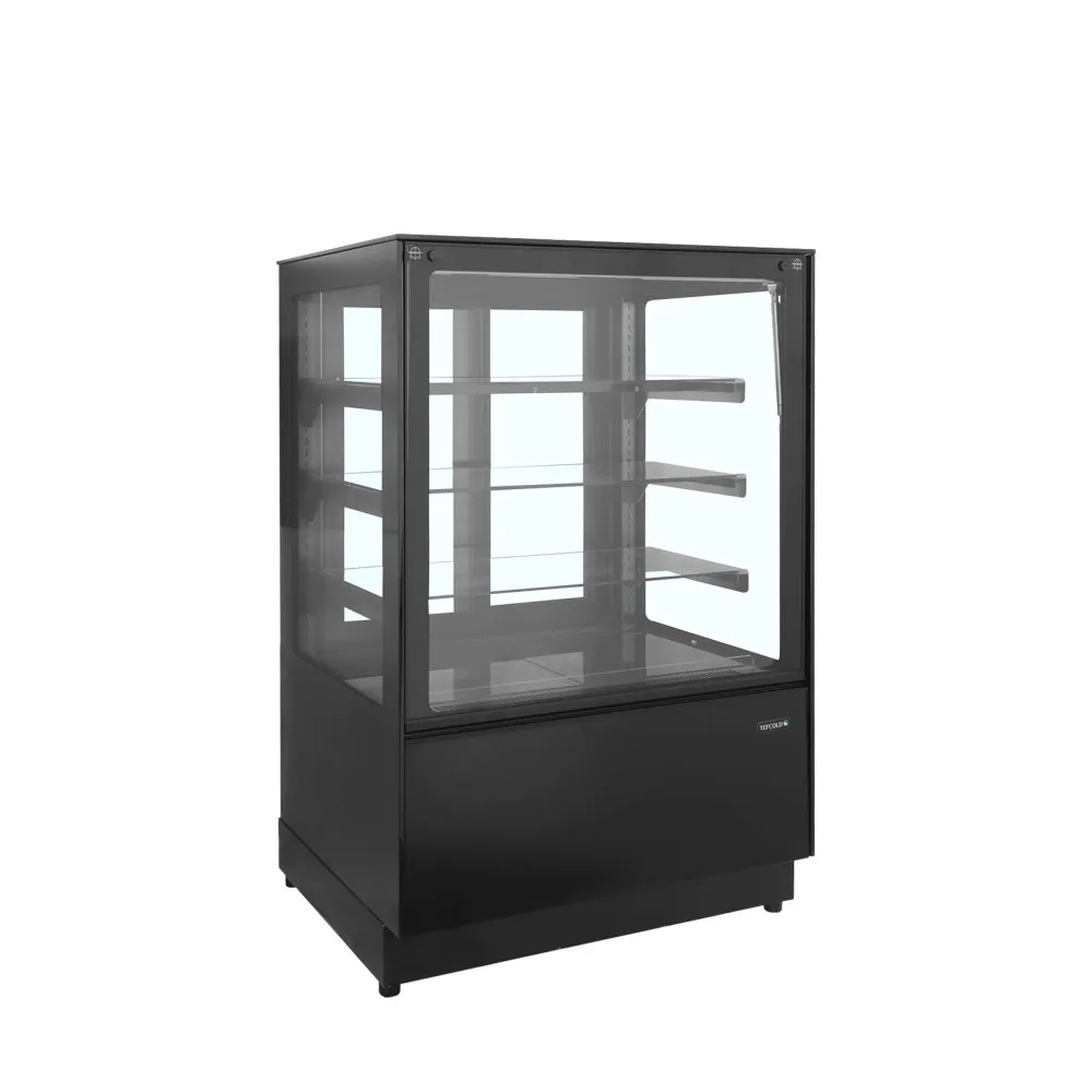 TEFCOLD CTF90B Pastry Display Cabinet with 3 Shelves and LED Lighting