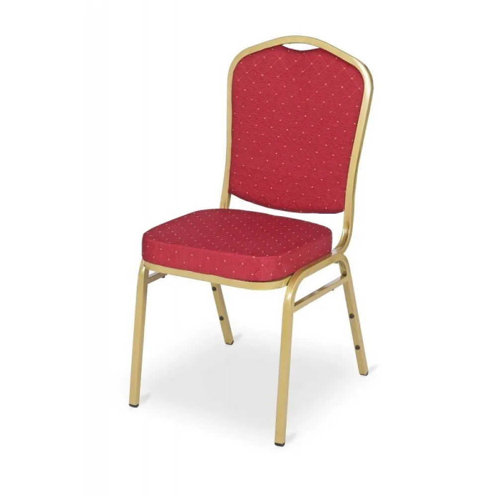 Banquet Chair ES 100 in Red with Gold Frame