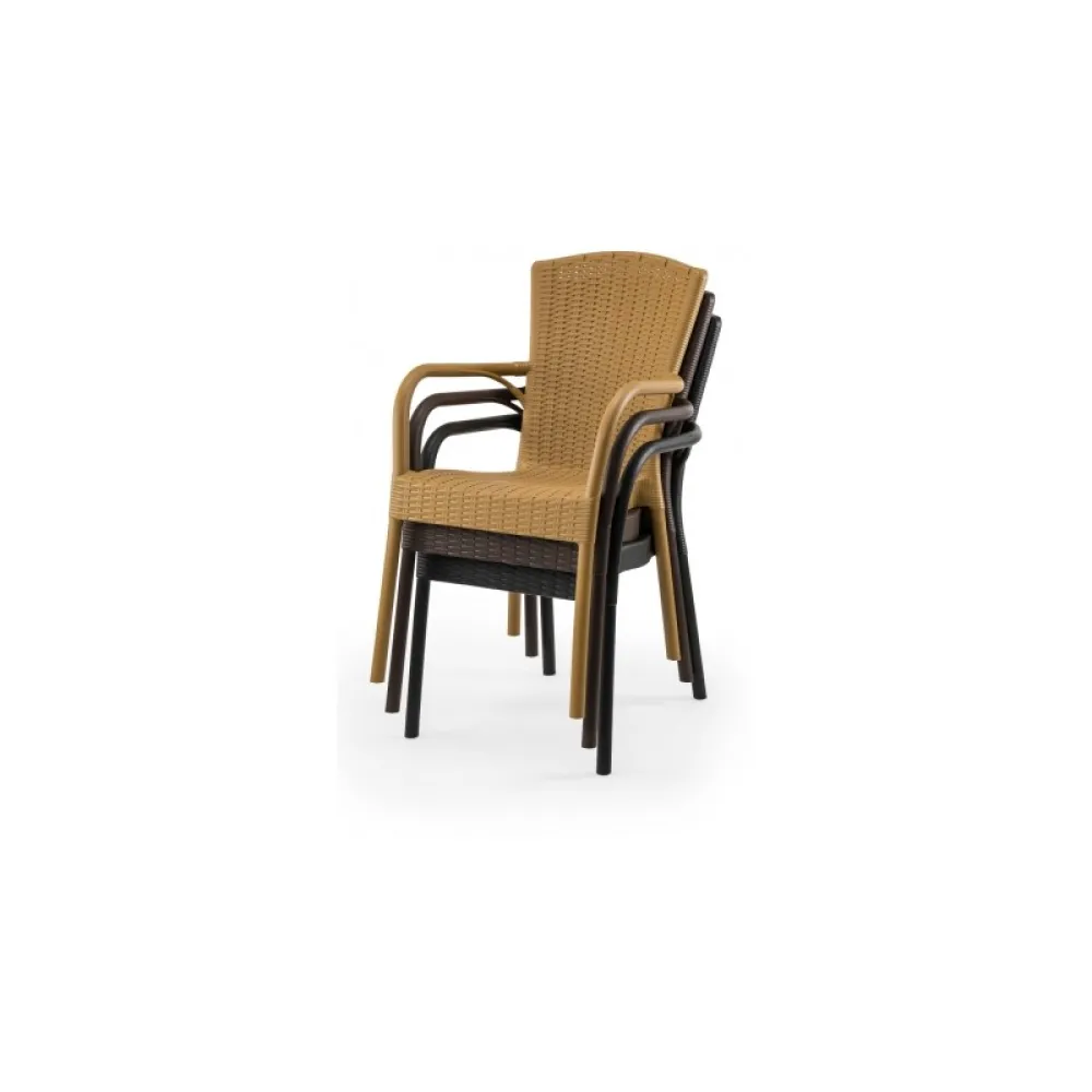 Chair ANDREA 210 in Brown for Professional Outdoor Use