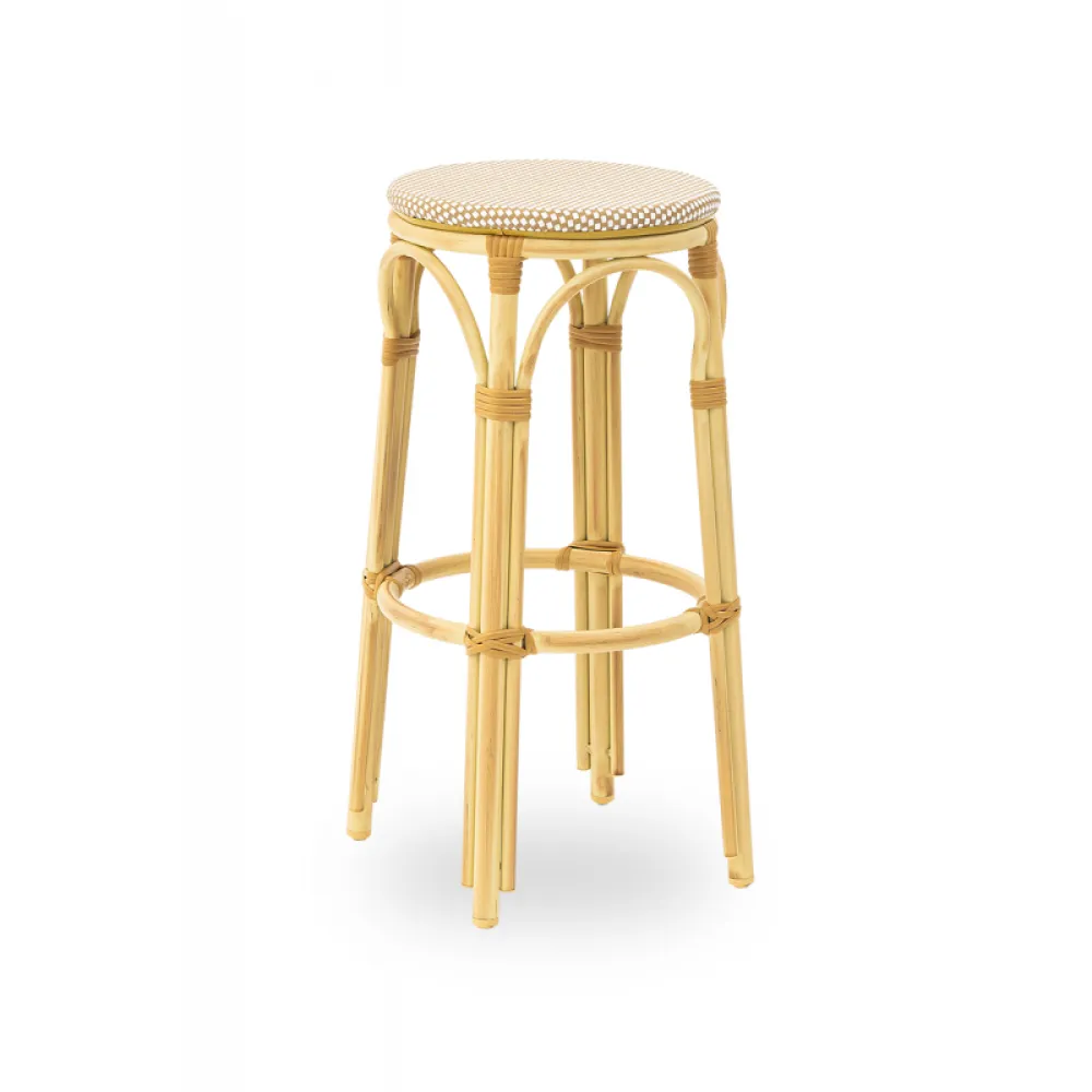 Hocker FRANCESCO 0377 in Beige Technorattan