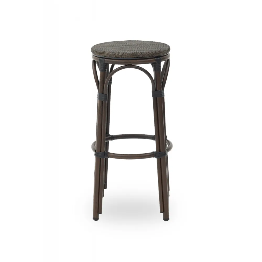 Hocker FRANCESCO 7001 in Brown Technorattan