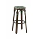 Hocker FRANCESCO 7040 in Green & White Technorattan