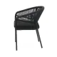 AUGUSTO 1616 Black Technorattan Chair with Cushion