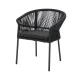 AUGUSTO 1616 Black Technorattan Chair with Cushion